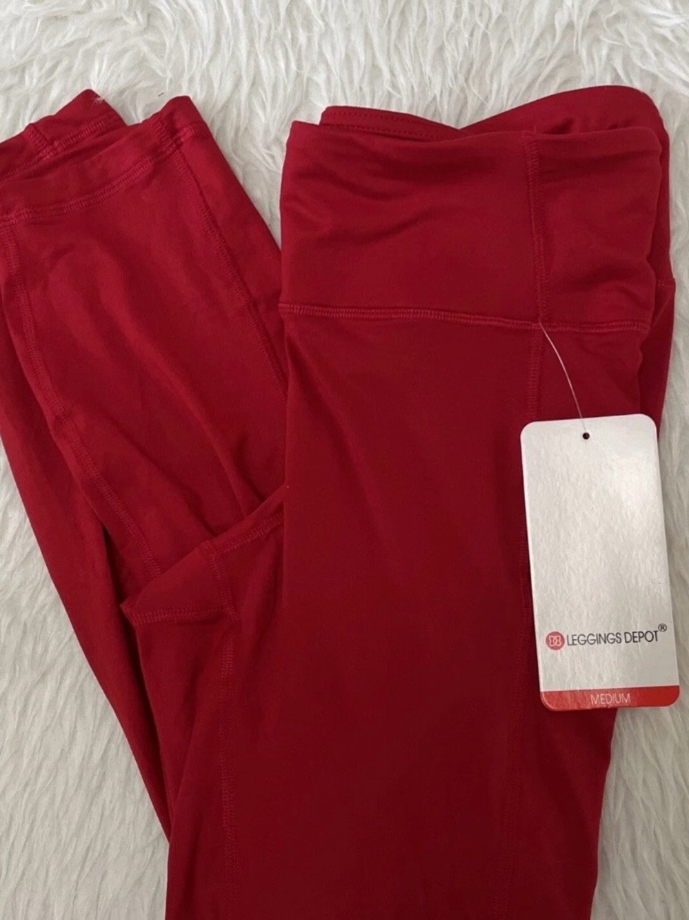 Leggings Depot Red High-Waist Active Leggings